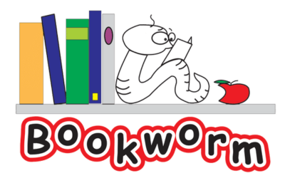 Book worm logo
